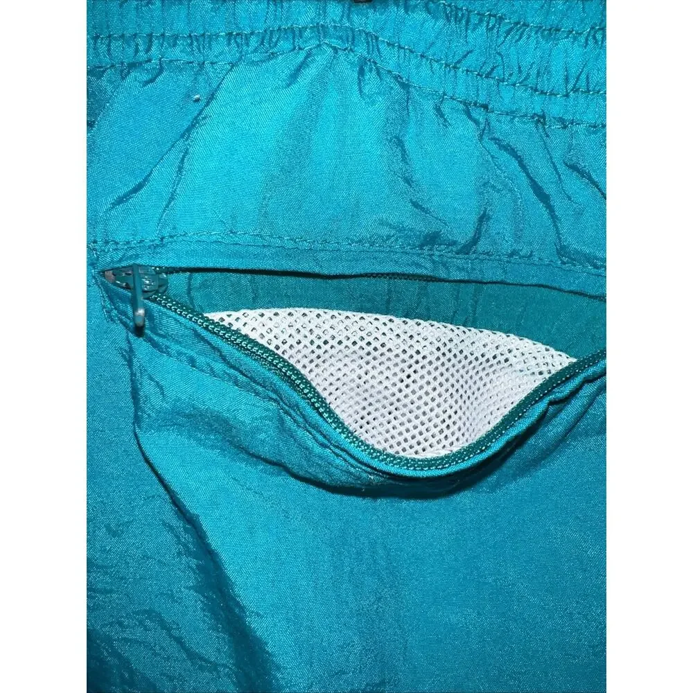 Laguna VTG 80s/90 Boarder Swim Shorts Mens L 36-38 Teal Surfer Beach Tropical